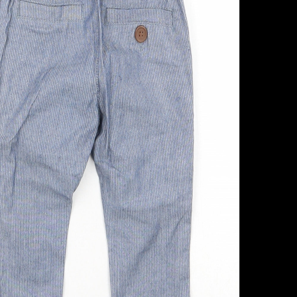 NEXT Boys Blue Striped Capri Trousers Size 3-6 Months