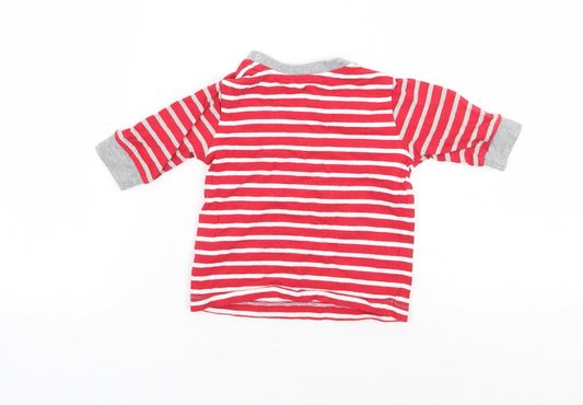 NEXT Boys Red Striped Basic T-Shirt Size 0-3 Months