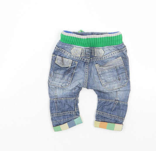NEXT Boys Blue Cargo Jeans Size 3-6 Months