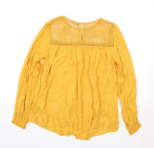 Newlook Womens Yellow Basic Blouse Size 8