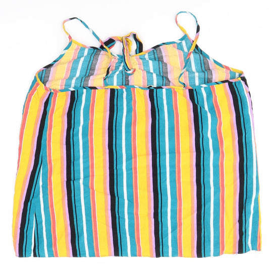 Matalan Womens Multicoloured Striped Camisole Blouse Size 16