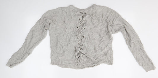 Brave Soul Womens Grey Pullover Jumper Size M
