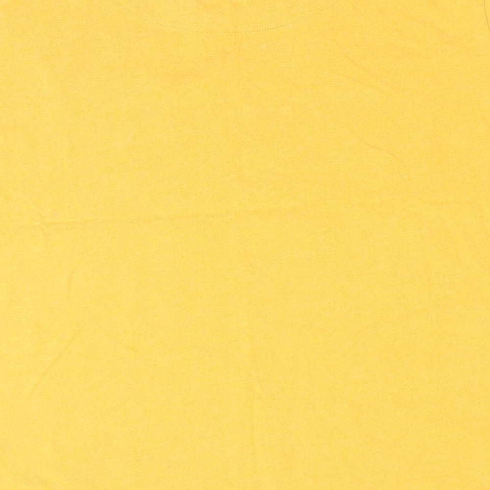 NEXT Womens Yellow Solid Pyjama Top Size S - Tis the season to be cosy Mustard Colour