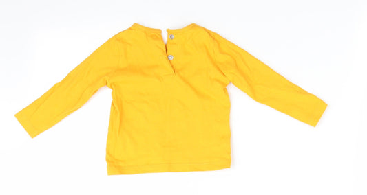 Lupilu Boys Gold Animal Print Basic Casual Size 3-6 Months - Cow's face motif