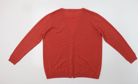 Isle Womens Pink Cardigan Jumper Size L