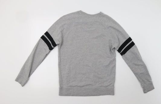 Fluid Mens Grey Pullover Hoodie Size S