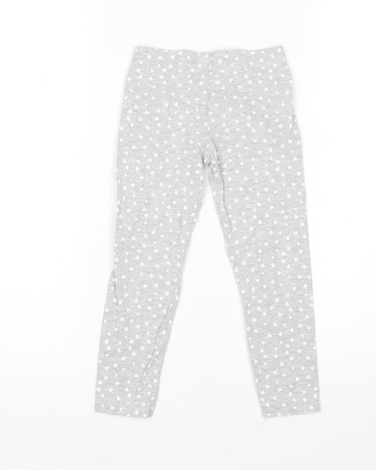 Primark Girls Grey Polka Dot Pyjama Pants Size 5-6 Years