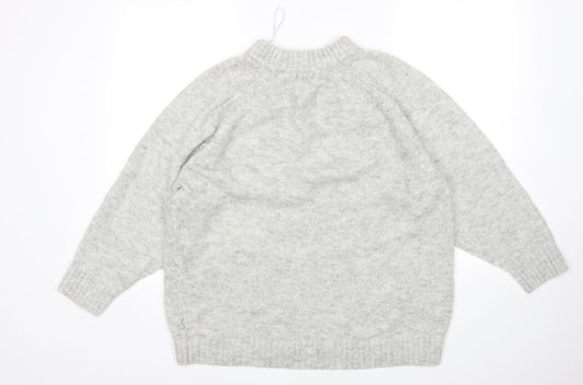 New Look Womens Grey Pullover Jumper Size M