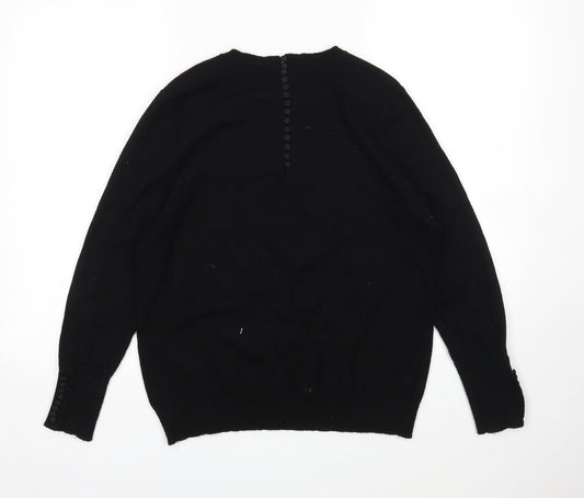 Savida Womens Black Pullover Jumper Size L