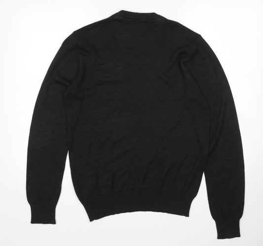 Brave Soul Mens Black Pullover Jumper Size L
