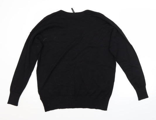 CAPSULE Womens Black Pullover Jumper Size 12