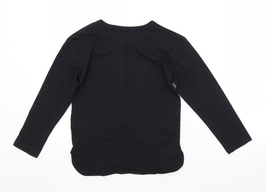 George Girls Black Basic T-Shirt Size 5-6 Years