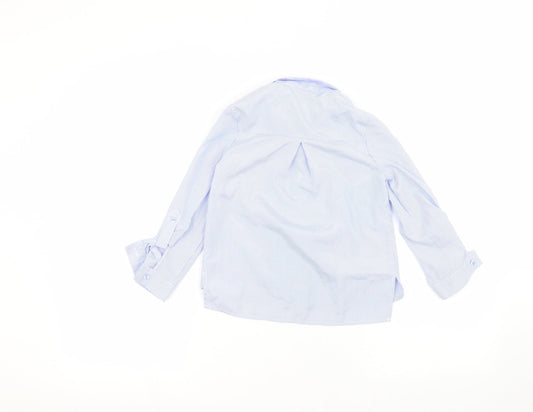 Nutmeg Boys Blue Striped Basic Button-Up Size 5-6 Years
