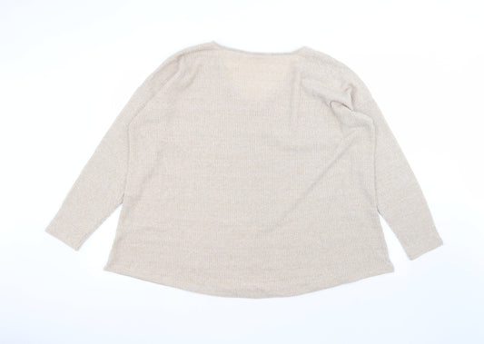 PEP&CO Womens Pink Pullover Jumper Size 14