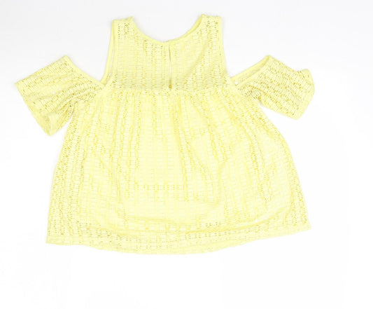 River Island Womens Yellow Basic Blouse Size 8