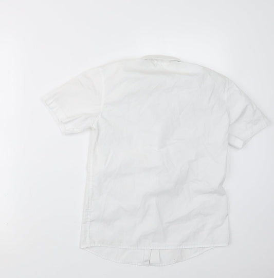 Lily & Dan Girls White Basic Button-Up Size 9-10 Years