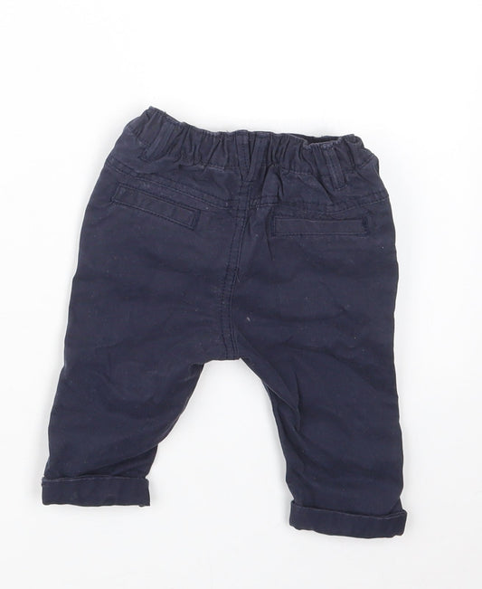 NEXT Boys Blue Cargo Trousers Size 3-6 Months