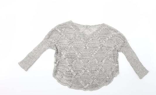 hold tide Womens Grey Pullover Jumper Size M