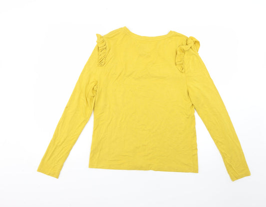 Joy Womens Yellow Pullover Jumper Size 14