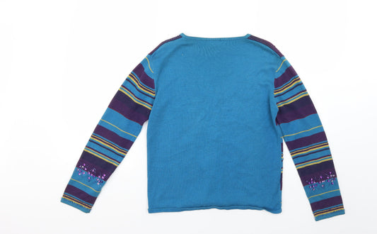 Style Womens Multicoloured Geometric Cardigan Jumper Size 12