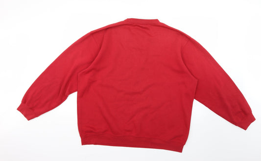 zantos Womens Red Pullover Jumper Size S