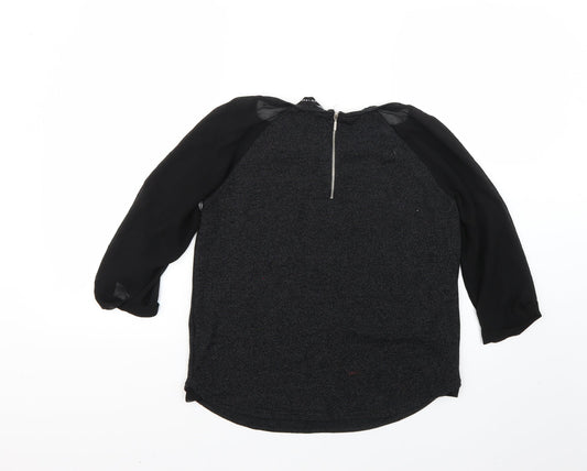 New Look Womens Black Pullover Jumper Size 10