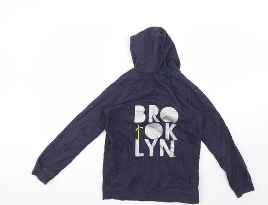kids Boys Blue Full Zip Hoodie Size 12 Years