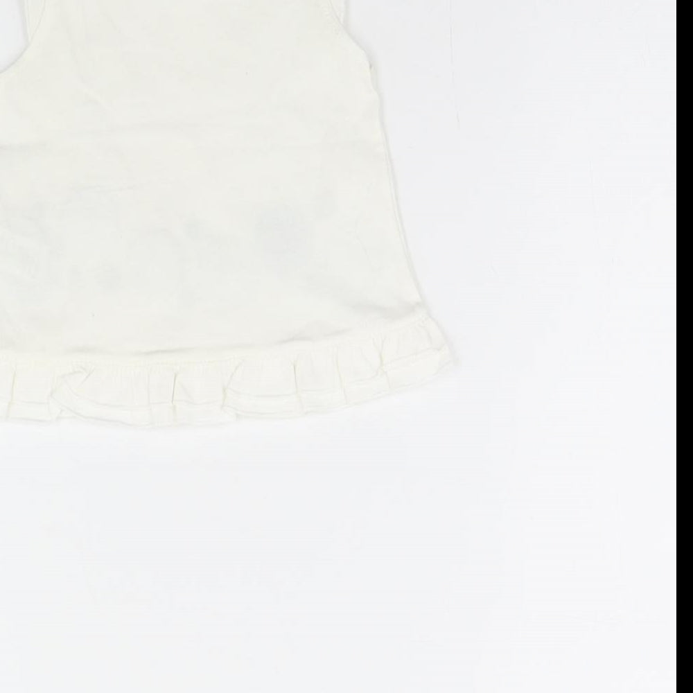 TU Girls White Basic Blouse Size 0-3 Months