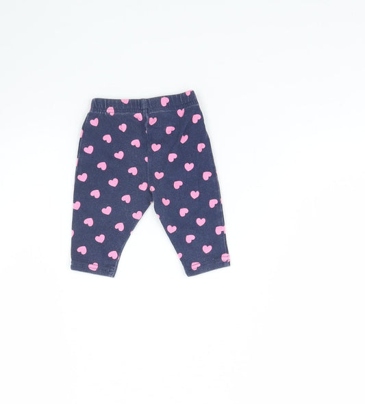 George Girls Blue Polka Dot Capri Leggings Size 0-3 Months