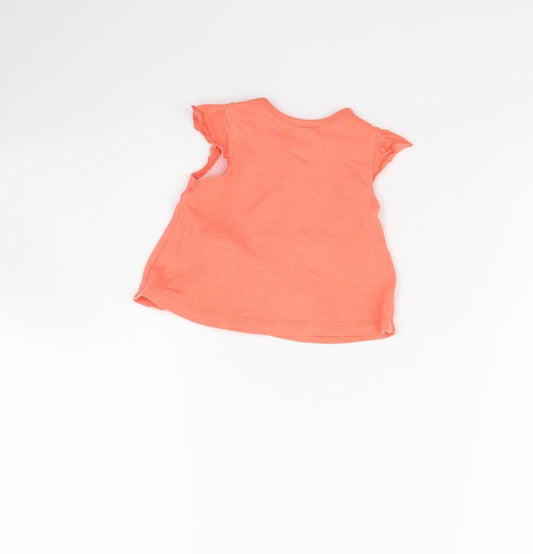Nutmeg Girls Orange Basic Blouse Size 0-3 Months