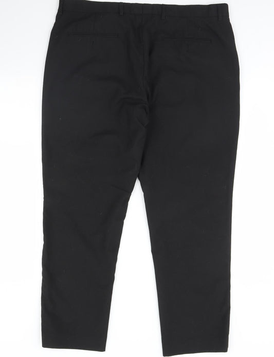 William & Brown Womens Black Dress Pants Trousers Size 38 L30 in