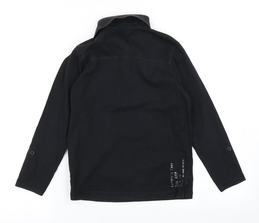 George Boys Black Basic Polo Size 7-8 Years