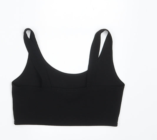 Boohoo Womens Black Cropped Tank Size 10