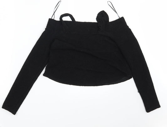 Zara Womens Black Cropped Tank One Size