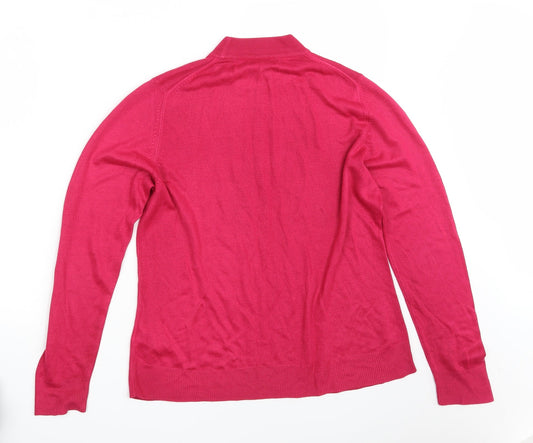 M&S Womens Pink Knit Pullover Sweatshirt Size 14