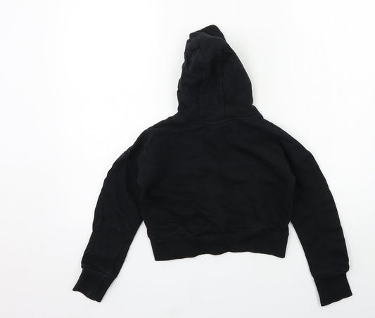 USA Pro Girls Black Jersey Pullover Hoodie Size 9-10 Years