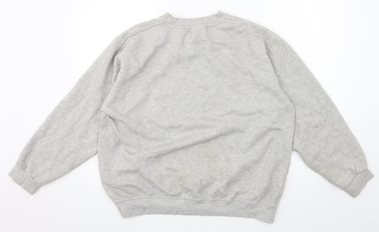 Uneek Womens Grey Jersey Pullover Sweatshirt Size L