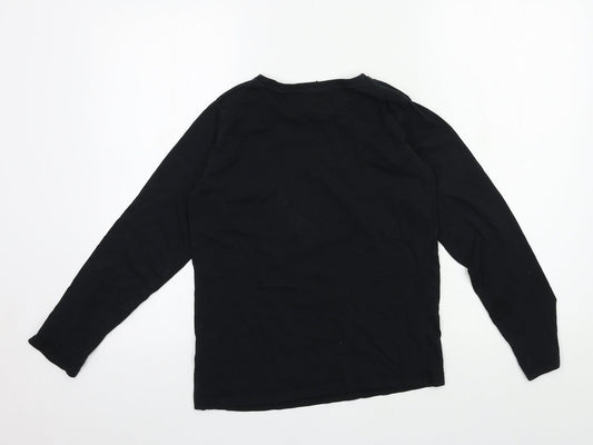 PEP & CO Girls Black Jersey Top Pyjama Top Size 11-12 Years - Hulacorn