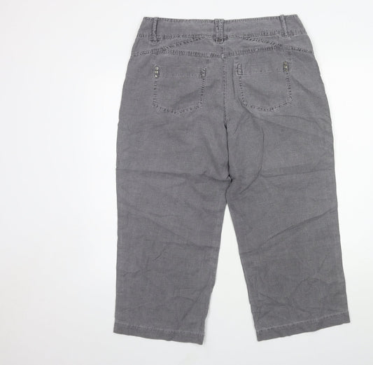 M&Co Womens Grey Trousers Size 14 L22 in