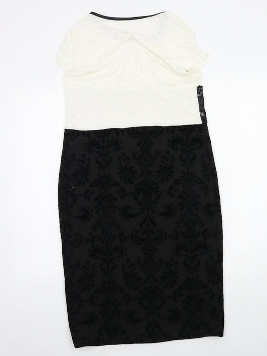 Preworn Womens Ivory Jersey Bodycon Size 14