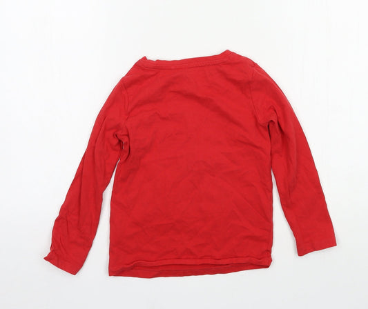NEXT Girls Red Jersey Basic T-Shirt Size 4 Years - Dear Santa