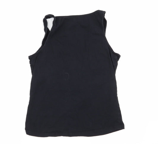 Asda George Womens Black Solid Top Pyjama Top Size 12