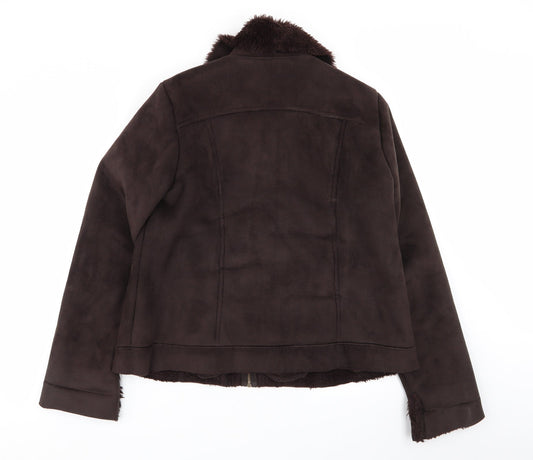 BM Womens Brown Jacket Coat Size 16