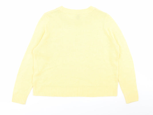 Divided by H&M Womens Yellow Pullover Jumper Size L