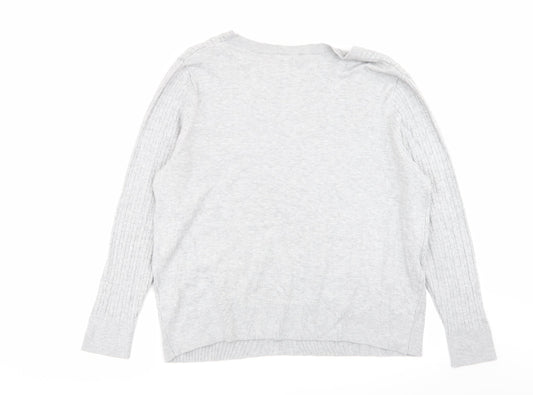 H&M Womens Grey Pullover Jumper Size XL