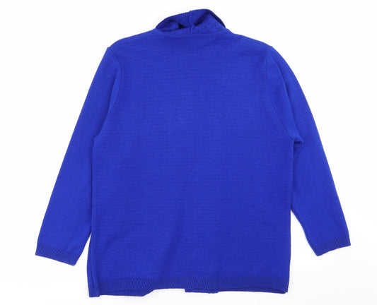 Envy Womens Blue Cardigan Jumper Size L