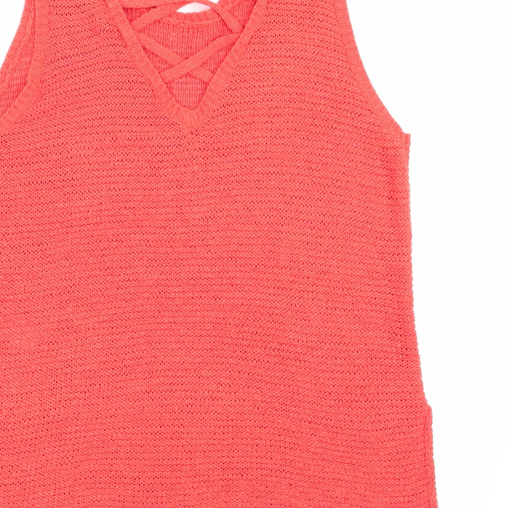 New Look Womens Orange Pullover Jumper Size 12