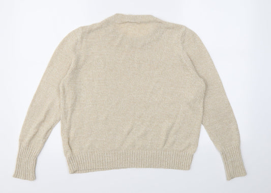 H&M Womens Beige Pullover Jumper Size M