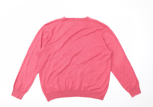 JHON LEWIS Mens Pink Pullover Sweatshirt Size L
