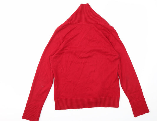Jones New York Womens Red Pullover Jumper Size M